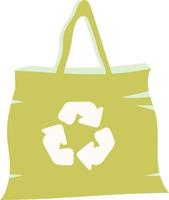 Eco paper bag illustration vector