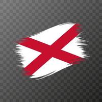 Northern Ireland national flag. Grunge brush stroke. vector