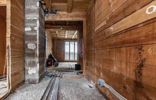 timber construction house photo