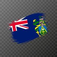 bandera nacional de las islas pitcairn. trazo de pincel grunge. vector