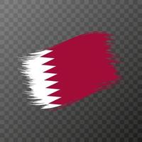 bandera nacional de qatar. trazo de pincel grunge. vector