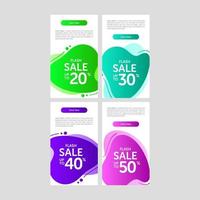 Modern and Colorful Fluid Banner Sale vector