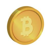 icono de bitcoin de criptomoneda vector