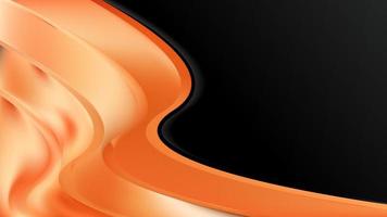 Orange and Black Wave Business Background photo