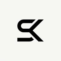 simple letter SK logo template vector