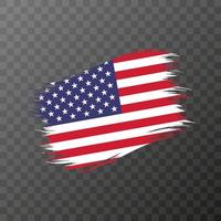 USA national flag. Grunge brush stroke. Vector illustration