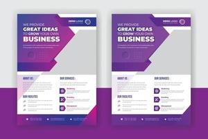 Creative business grow flyer design template with modern design vector