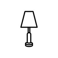 bedside lamp icon design vector template