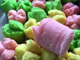 Indonesian traditional cupcakes with a variety of attractive colors photo