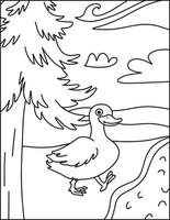 Printable Farm Animal Coloring Pages For Kids vector