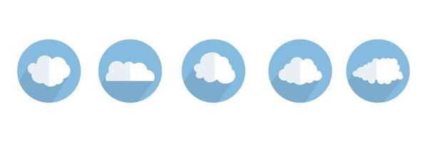 Clouds icon set. Cloud icons for cloud computing web and app. Vector design.