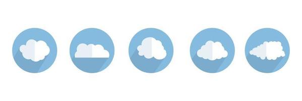 Clouds icon set. Cloud icons for cloud computing web and app. Vector design.