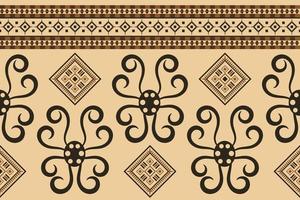 Ethnic fabric pattern geometric style. Sarong Aztec Ethnic oriental pattern traditional orange background. Abstract,vector,illustration. use for texture,clothing,wrapping,decoration,carpet. vector