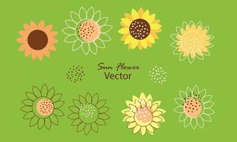 sunflower background abctract with fluid vector