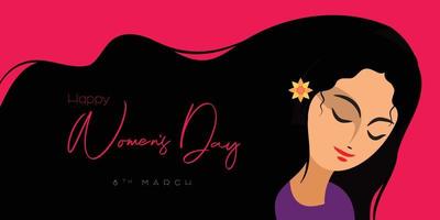 8 march international women's day vector illustration concept. happy women illustrationn, young