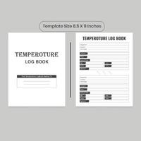 bitácora de temperatura y kdp interior vector