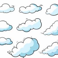 vector clouds collection cloud set icon