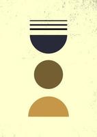 minimalist abstract design, vector template with different shapes for wall decoration