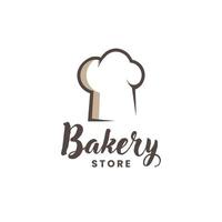 diseño de tienda de panadería de logotipo de calor de chef vector