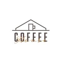 Coffee house logo template design vector