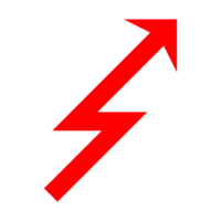 Zig Zag Arrow on Transparent Background png