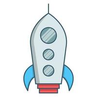 Spaceship icon, suitable for a wide range of digital creative projects. vector