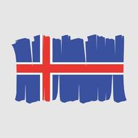 cepillo de la bandera de islandia vector