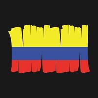 Colombia Flag Brush vector