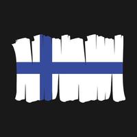 pincel de bandera de finlandia vector