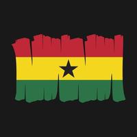 Ghana Flag Brush vector