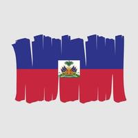 Haiti Flag Brush vector