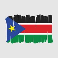 South Sudan Flag Brush vector