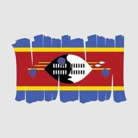cepillo de bandera de swazilandia vector