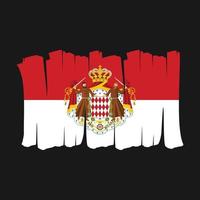 Monaco Flag Brush vector