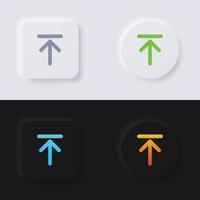 Upload symbol button icon set, Multicolor neumorphism button soft UI Design for Web design, Application UI and more, Button, Vector. vector