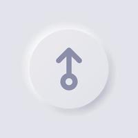 Arrow icon, White Neumorphism soft UI Design for Web design, Application UI and more, Button, Vector. vector