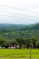 Natural landscape with Field and mountains, Selective Focus photo