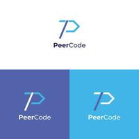 logotipo de programación letra marca p diseño de logotipo de codificación, letra p con logotipo de icono de código, logotipo de código p vector