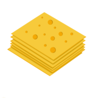 illustration de tranches de fromage. png