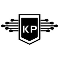 diseño del logotipo de la letra kp.kp diseño inicial creativo del logotipo de la letra kp. concepto de logotipo de letra de iniciales creativas kp. diseño de letras kp. vector