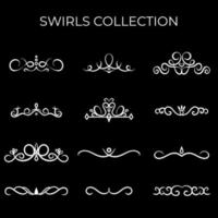 Swirls template vector. Swash collections. Text divider for frame, border, title, pages. Vintage illustration template. Vector eps 10.