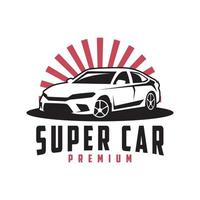 diseño de logotipo de super coche pro vector