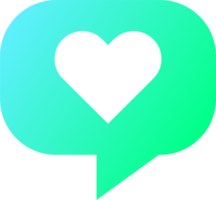 Heart icon in gradient colors. Love signs illustration. png