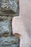 Backgrounds. Stone wall in pink and gray color photo