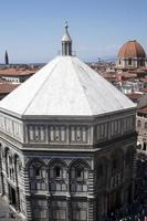 Aerial view of beautiful Florence Baptistery devoted to St John photo