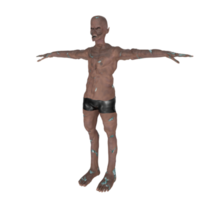 3d tolkning av zombie man png