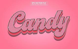 3d editable text effect Free vector