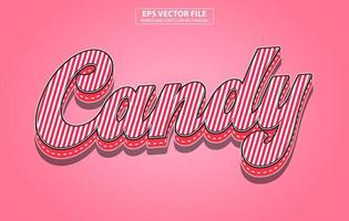 3d editable text effect Free vector