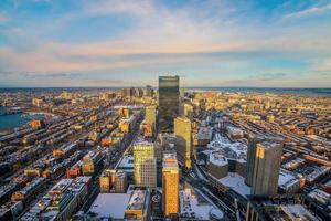 el centro de la ciudad de boston paisaje urbano de massachusetts en estados unidos foto