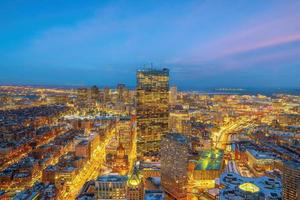 el centro de la ciudad de boston paisaje urbano de massachusetts en estados unidos foto